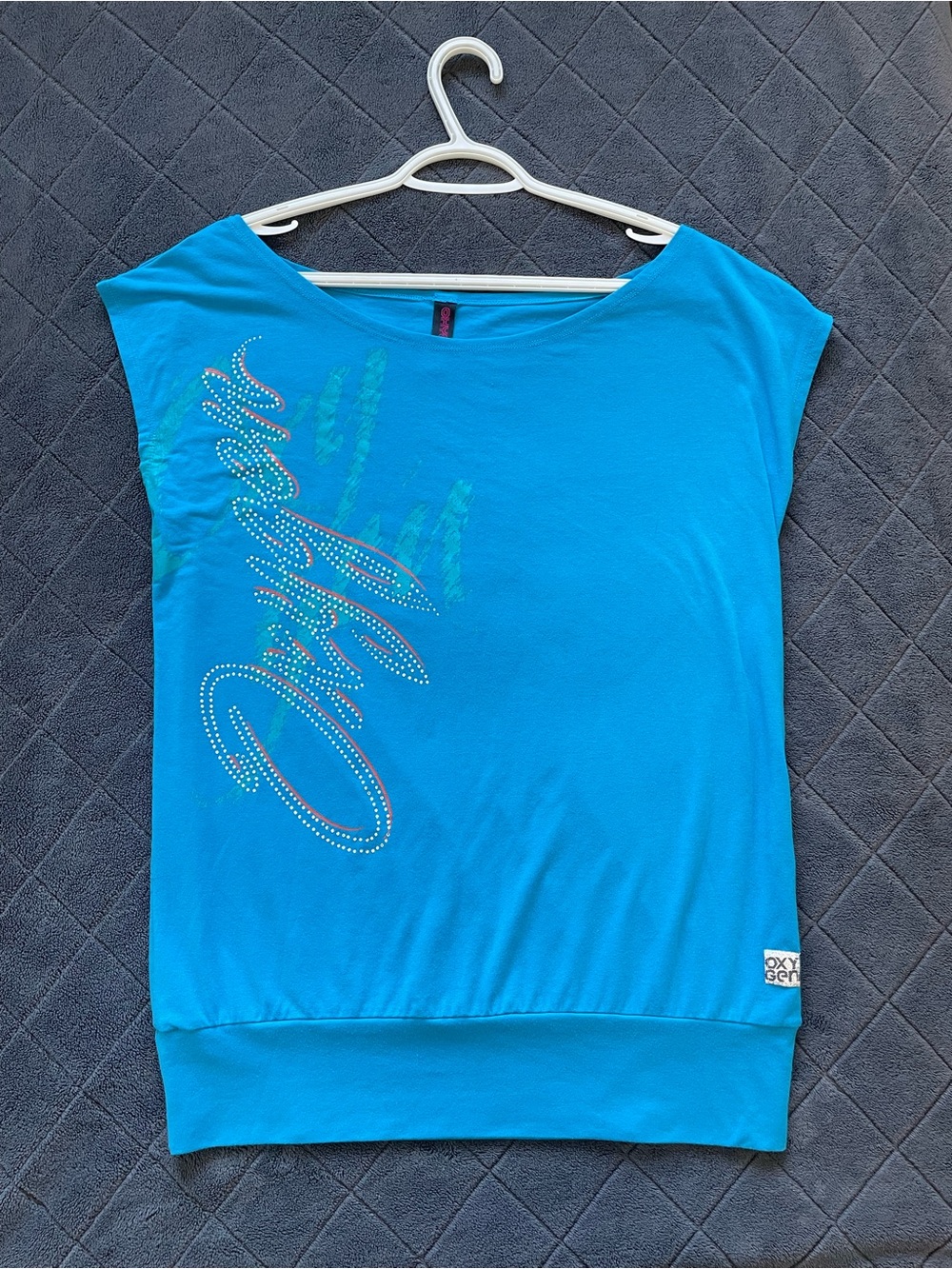 Bright Blue Embellished Off The Shoulder Going Out Top!